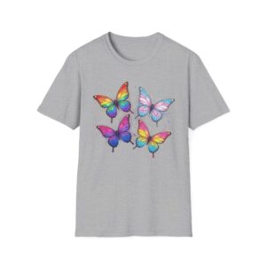 Rainbow LGBTQ Butterflies T-Shirt 2 | Colorful Dripping Butterfly Tee